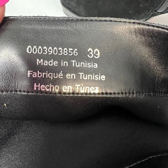 Free People SZ 39 US 9 Echo Black Suede Over The Knee Platform Heel Slouch Boot - Picture 7 of 16